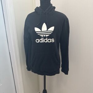 Adidas Black and White Logo Hoodie